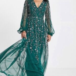 ASOS maxi green dress